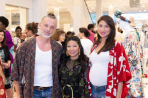 Sebastien ‘Mr.D 1987’ Boileau, Tina Zulu, Karla Modesto at Kimono Zulu at Neiman Marcus (Photo by Wilson Parish)