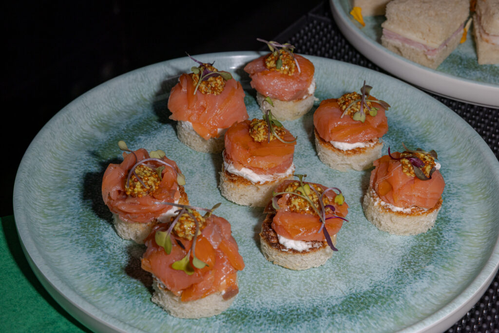 Smoked Salmon Crostini- Horseradish cream, pickled mustard seed (Photo by Robert Underwood)