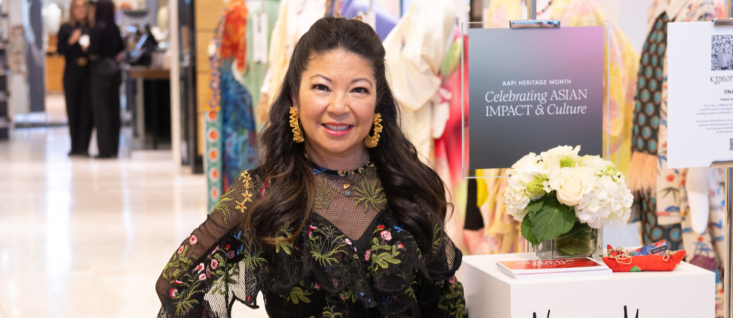 Tina Zulu in Kimono Zulu at Neiman Marcus (Photo by Wilson Parish)