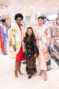 Tina Zulu with Models at Kimono Zulu at Neiman Marcus (Photo by Wilson Parish)