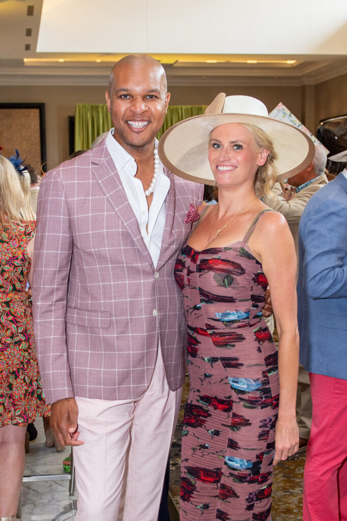Travis Torrence, Lauren Varnado at the Hats, Hearts & Horseshoes benefit for Bo's Place. (Photo by Jacob Power)