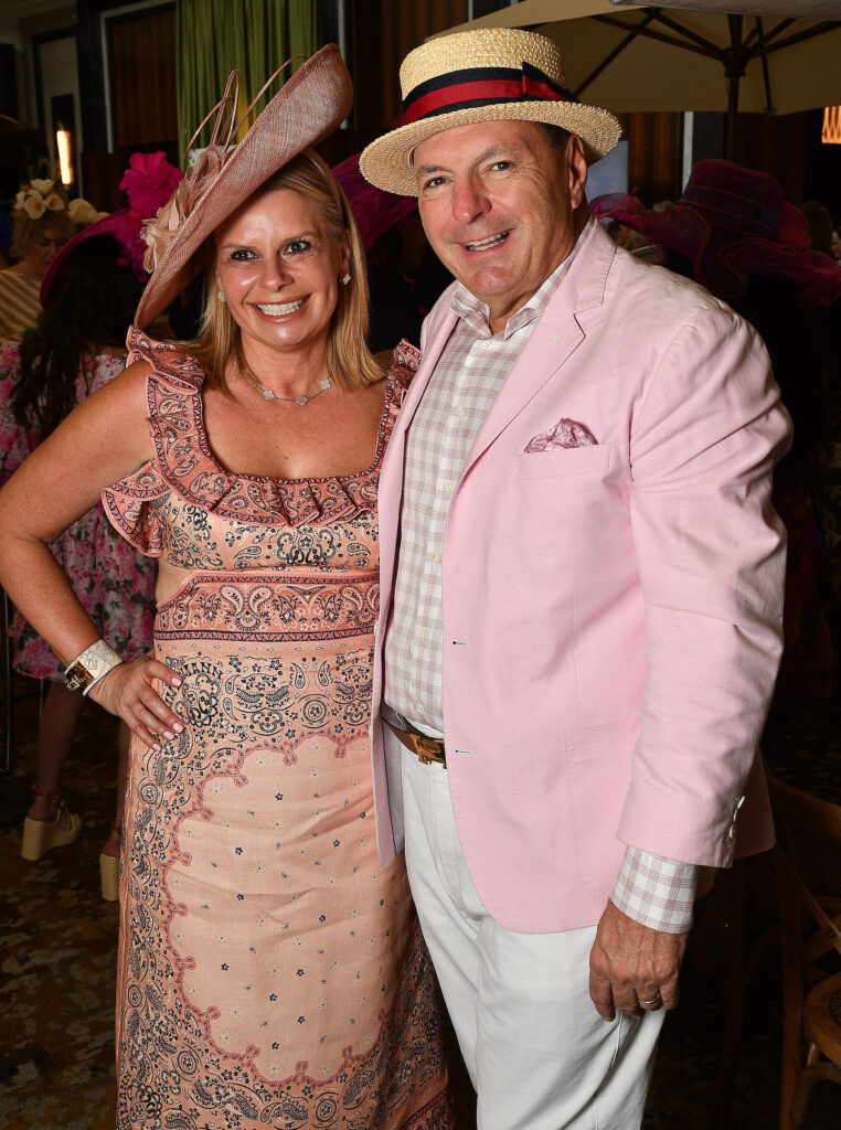 Valerie & Tracy Dieterich at Hats, Hearts & Horseshoes, A Kentucky Derby Affair benefitting Bos Place at The Post Oak Hotel.(Dave Rossman photo)