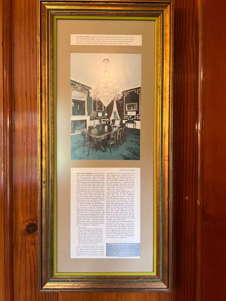 A newspaper clipping of the Treaty Room rug. (Photo by Dallas Estate Sellers)