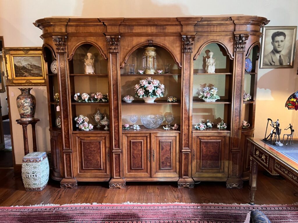 Timeless antiques abound throughout the Hoffman manor. (Photo by Dallas Estate Sellers)