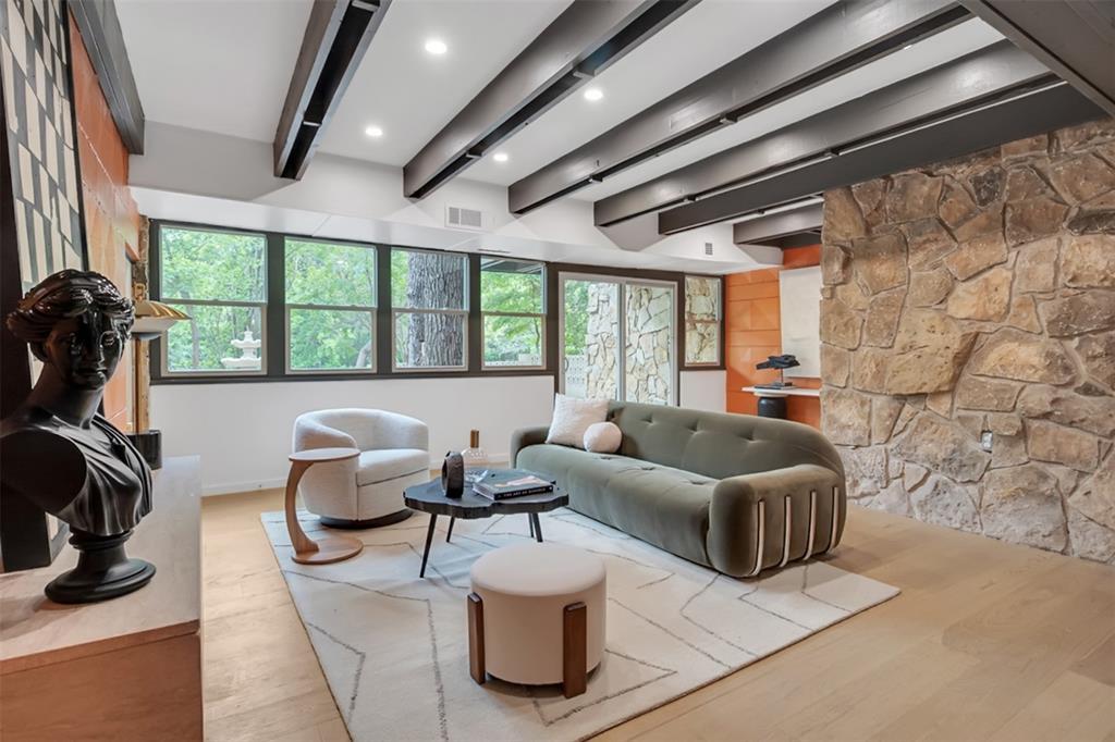 Another seating area in the mid-century modern home.