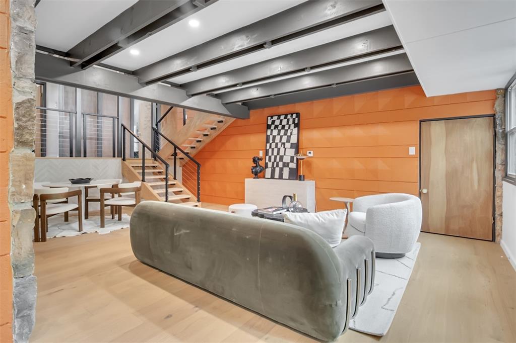 Another seating area in the mid-century modern home, located in East Dallas' Lochwood neighborhood.