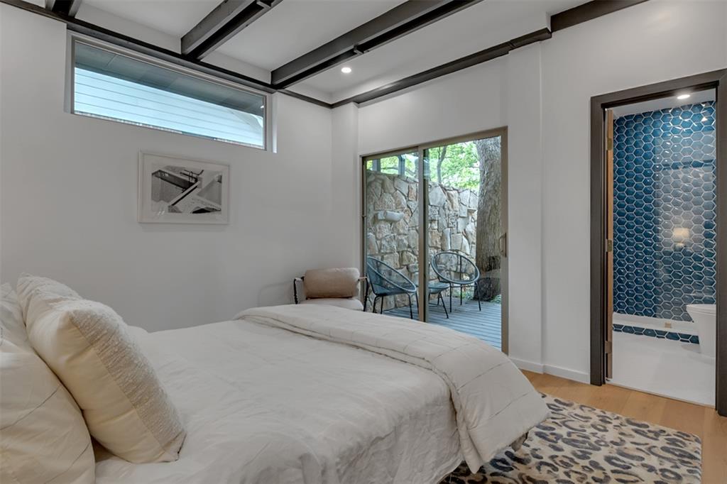 The primary bedroom.