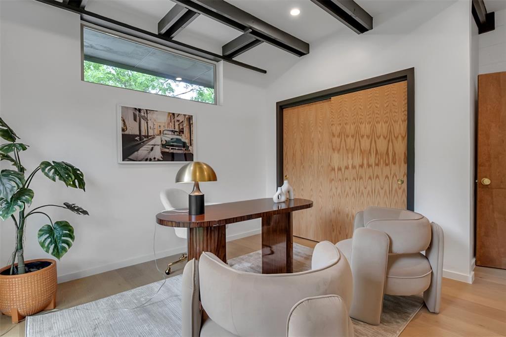 A spare room being used as an office. 