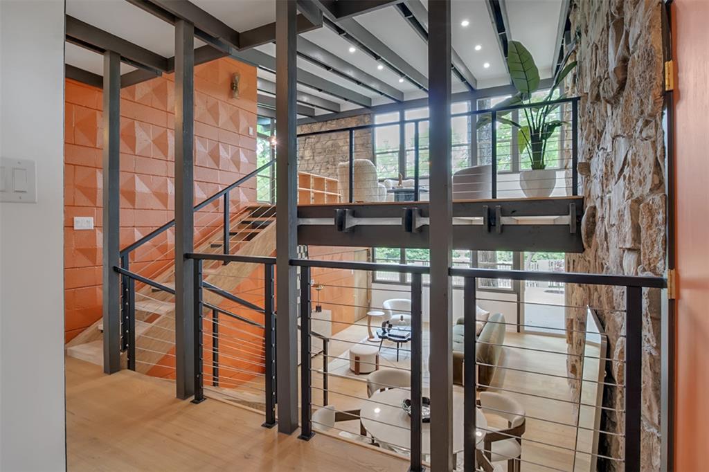 A variety of levels gives the home a treehouse feel with plenty of natural light. 
