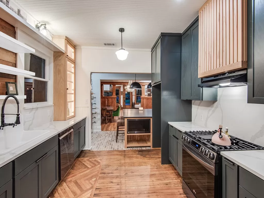 Another view of the updated kitchen. 