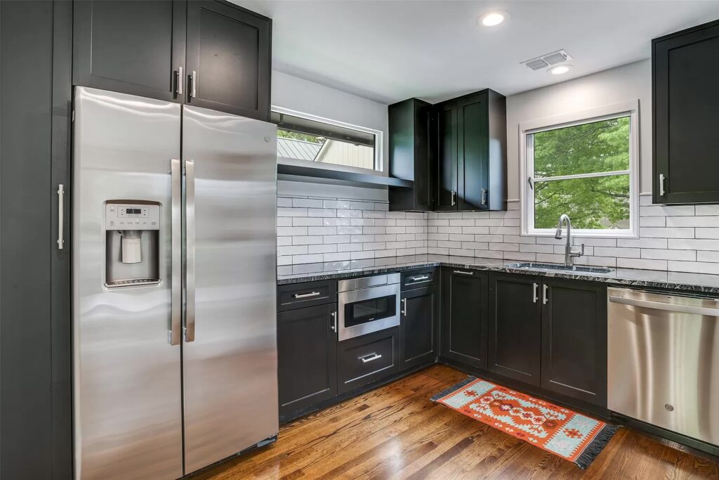A second-story kitchen.