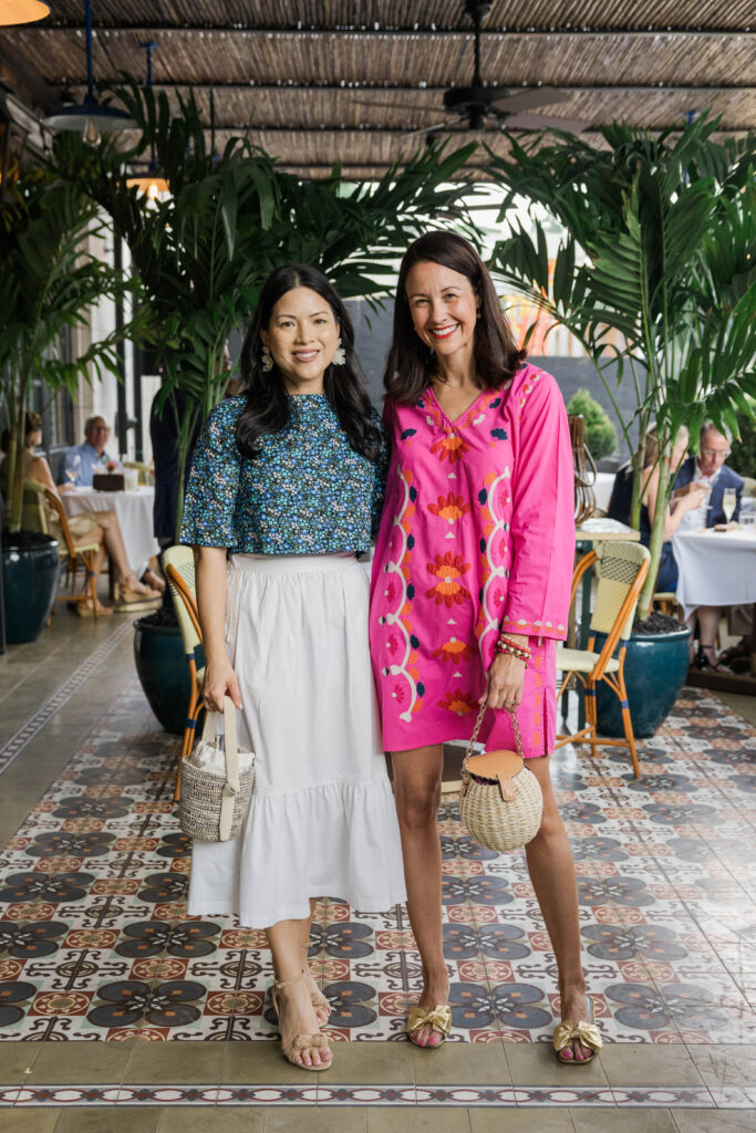 Nancy Bihlmaier, Carrie Colbert at the Le Colonial Summer Soirée, co-hosted by PaperCity (Photo by Johnny Than)