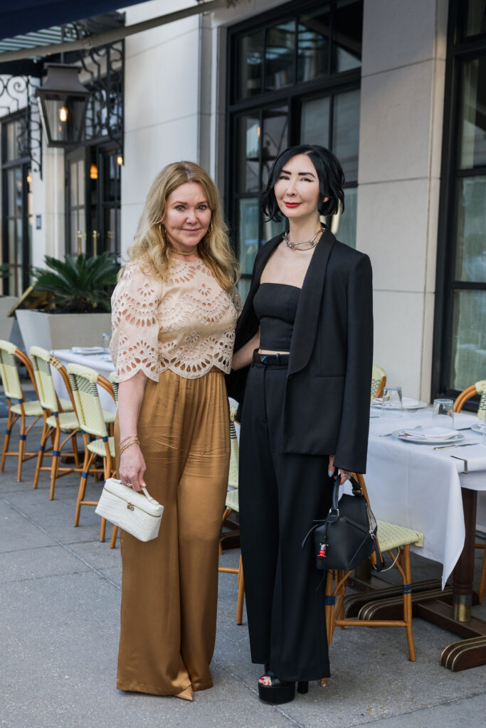 Marie Glover, Carrie Brandsberg-Dahl at the Le Colonial Summer Soirée, co-hosted by PaperCity (Photo by Johnny Than)