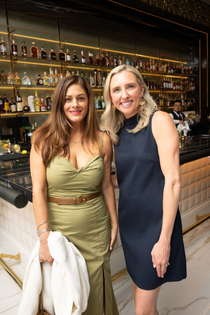 Katherine Ross, Emily Hanley at the opening of opulent steakhouse Turner's Cut, located in Autry Park (Photo by Daniel Ortiz)