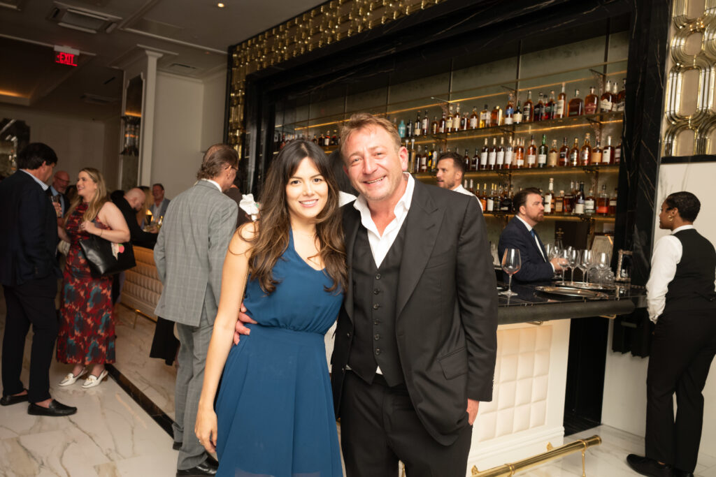 Fernanda Guilarte, Benjamin Berg at the opening of his opulent steakhouse Turner's Cut, located in Autry Park (Photo by Daniel Ortiz)