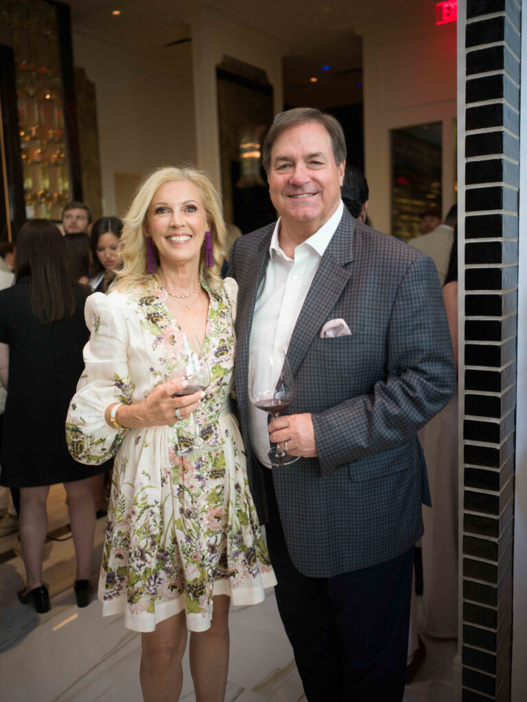 Robbin & John Spafford at the opening of opulent steakhouse Turner's Cut, located in Autry Park (Photo by )