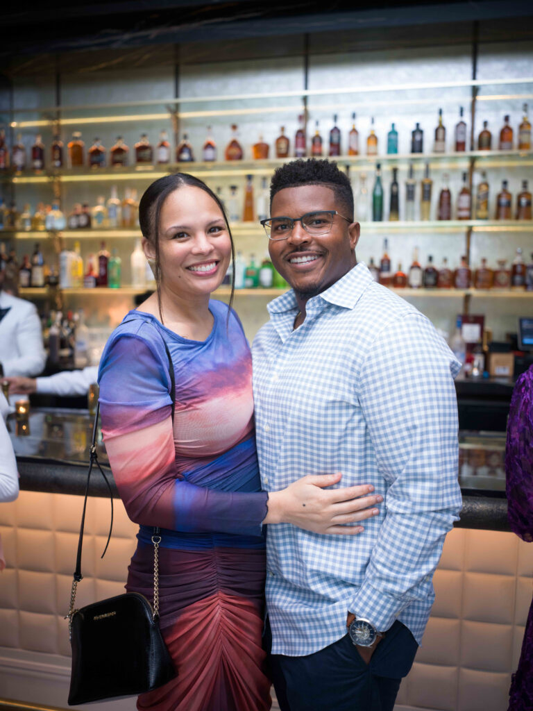 Brittany & Willie Garley at the opening of opulent steakhouse Turner's Cut, located in Autry Park (Photo by Daniel Ortiz)
