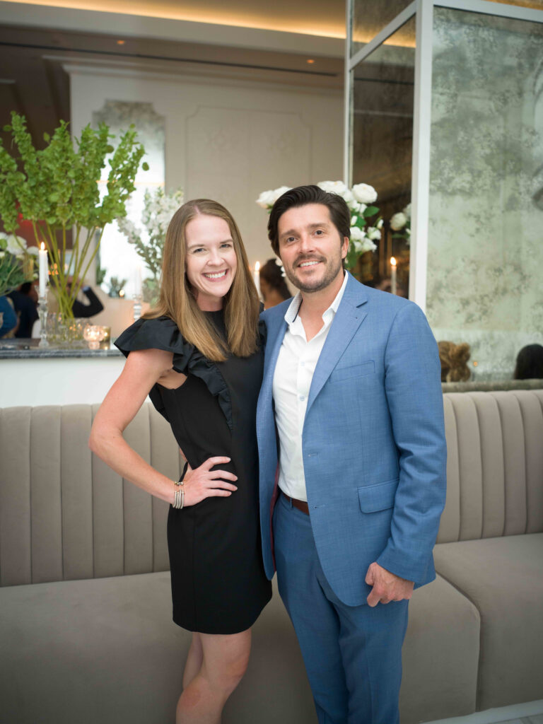 Kate & Drew Riley at the opening of opulent steakhouse Turner's Cut, located in Autry Park (Photo by )