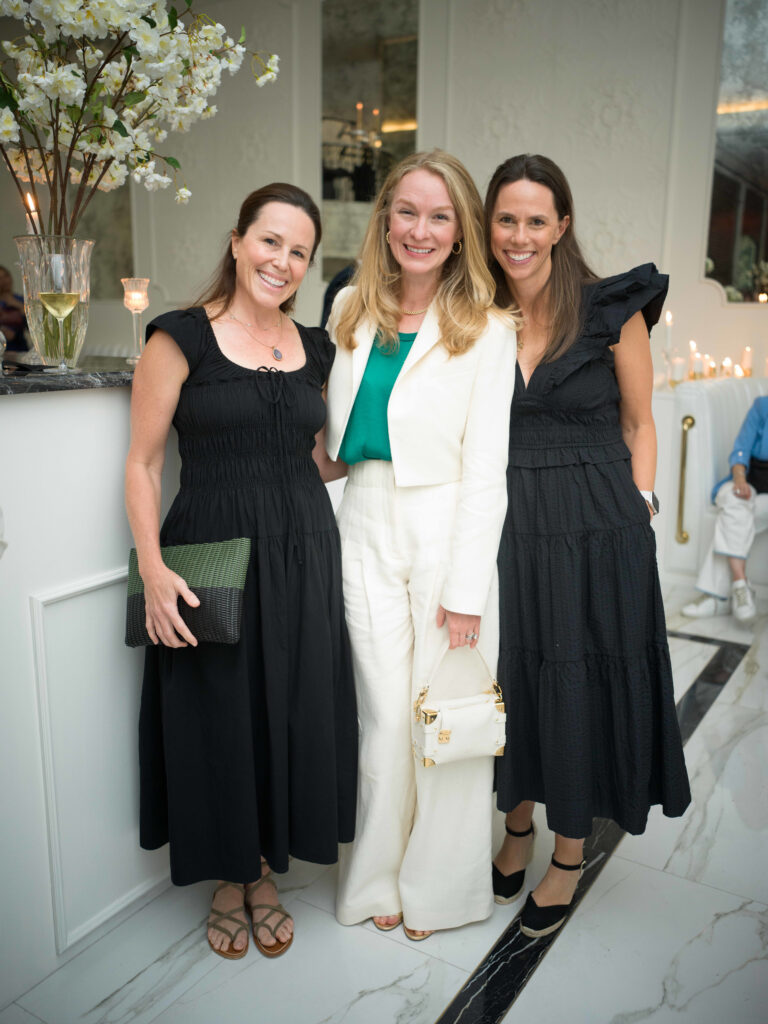 Caroline Billipp, Liz Leiman, Tennie Ott at the opening of opulent steakhouse Turner's Cut, located in Autry Park (Photo by Daniel Ortiz)
