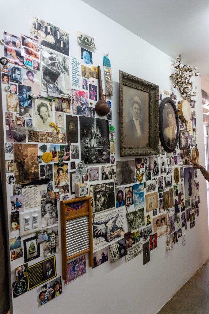 The "Ancestors Wall" at The Community Artists' Collective Ashé Summer Market (Photo by Sofia Westerman) 