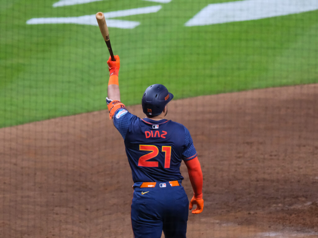 Yainer Diaz is such a player of promise for the Astros, a young catcher for now and the future. (Photo by F. Carter Smith)