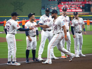 The Houston Astros faced the New York Yankees on Opening Day of the 2024 season at Minute Maid Park
