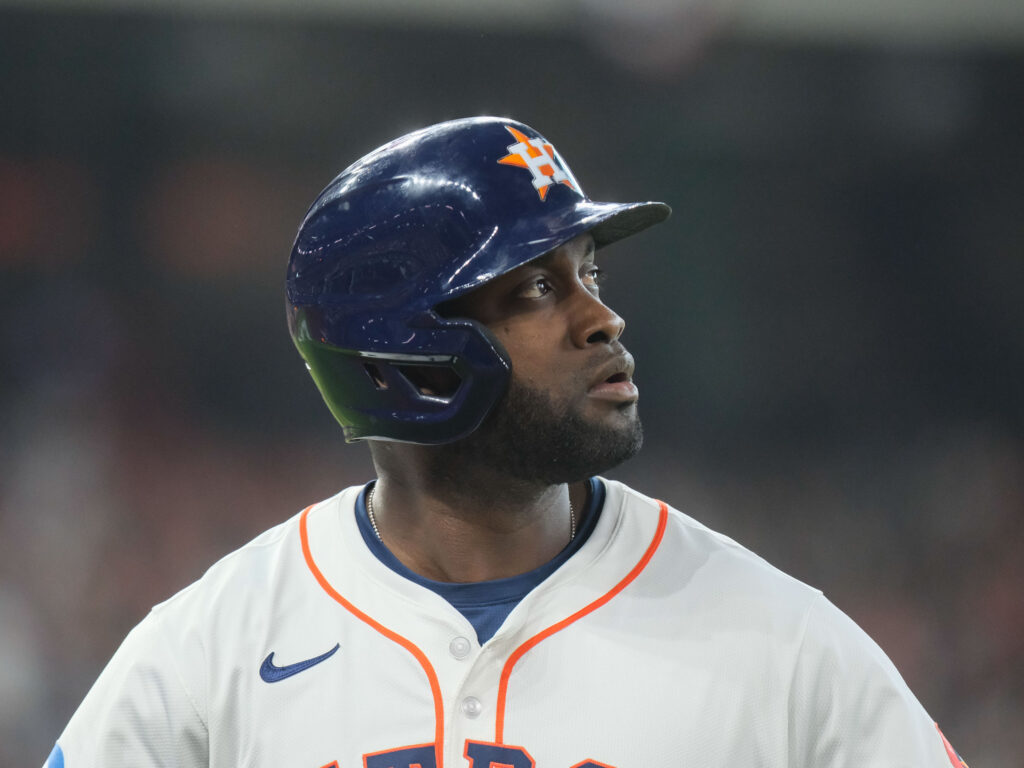 Yordan Alvarez is still one of the most imposing sluggers in all of baseball for the Astros. (Photo by F. Carter Smith)