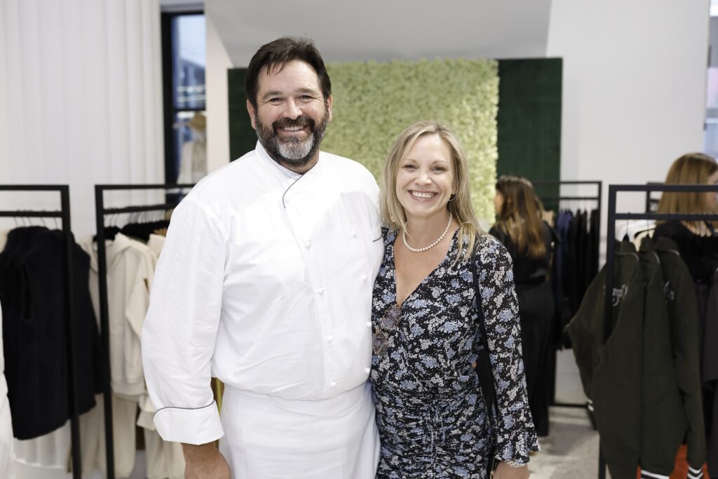 PostScript chef Bryan Caswell & Erin Hicks at the Camp Aspen pop-up at Tootsies (Photo by Quy Tran)