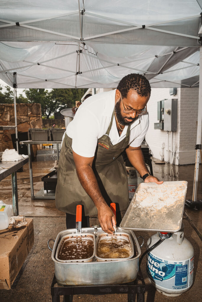 Chef Shannen Tune at the Juneteenth Jubilee dinner.