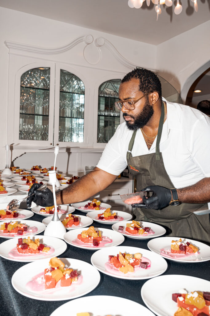 Chef Shannen Tune at the Juneteenth Jubilee dinner.