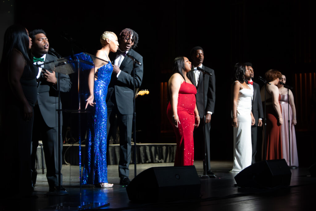 Youth from Covenant House Texas perform at the 'Night of Broadway Stars' at Wortham Theater Center (Photo by David Shutts)