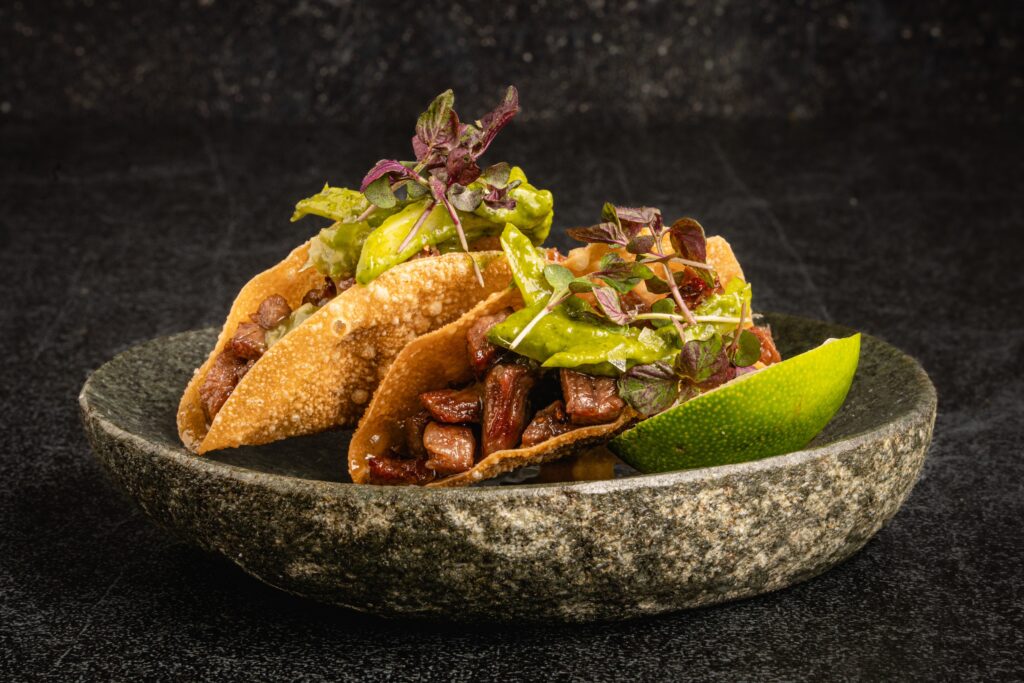 Crispy A5 Wagyu Tacos at Toca Madera