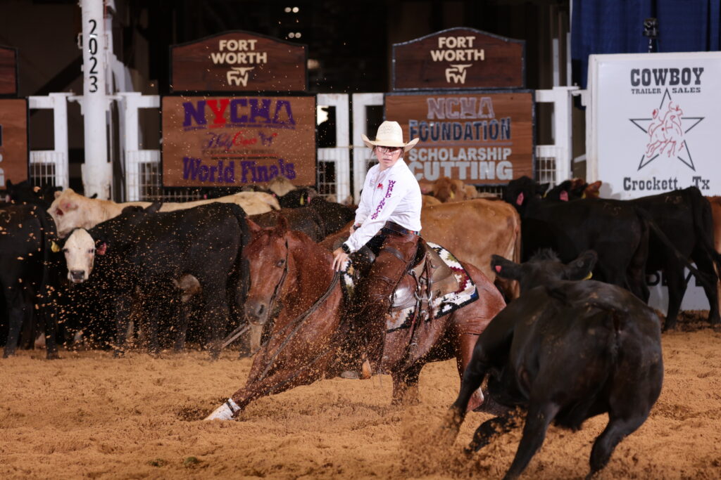 The horse and rider are both agile athletes showcased at NCHA events.