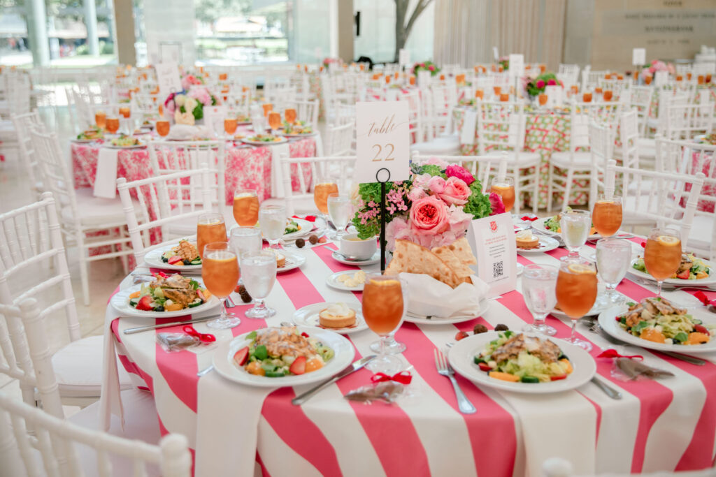 A tablescape at the Salvation Army of North Texas’ 2024 Fashion Show and Luncheon, hosted at the Morton H. Meyerson Symphony Center in Dallas. (Photo by The Salvation Army of North Texas) 