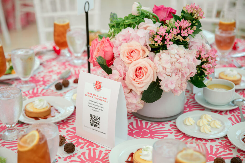 A tablescape at the Salvation Army of North Texas’ 2024 Fashion Show and Luncheon, hosted at the Morton H. Meyerson Symphony Center in Dallas. (Photo by The Salvation Army of North Texas) 