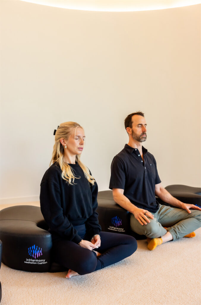 InHarmony meditation cushions in the Frequency Dome. 