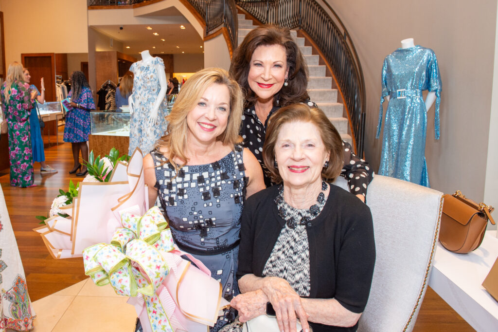 Julie Baker Finck, Betty Hrncir, Mary Lynn Marks at the 2025 Women of Distinction honoree reveal at Elizabeth Anthony (Photo by Jacob Power)