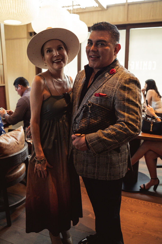 Kristen Cannon, Edward Sanchez at the opening of Azumi in River Oaks District. (Photo by Jonah Tijerina)