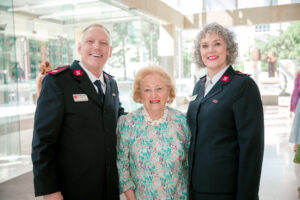 Major Paul McFarland, Margot Perot, Major Dawn McFarland (Photo by The Salvation Army of North Texas)
