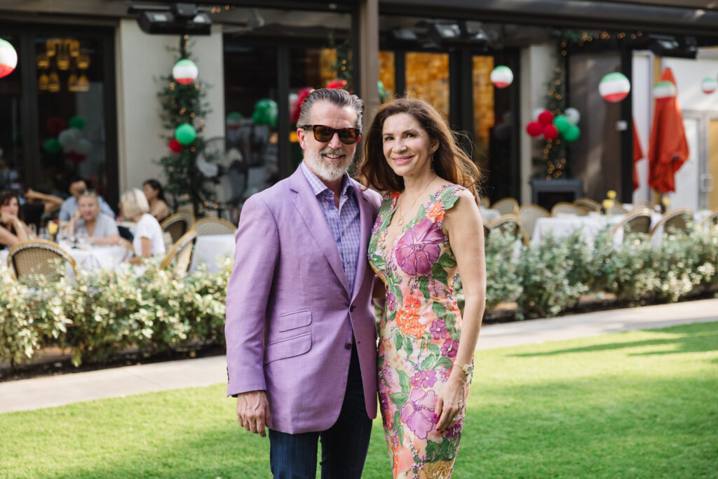 Mark Grace & Alex Blair at Bari's first year anniversary bash. (Photo by Johnny Than )