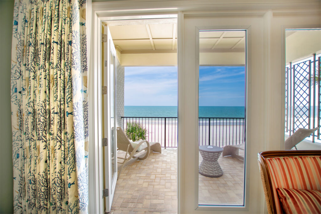 An ocean-facing terrace in Peyton House at Ponte Vedra. (Photo by The Spa at Ponte Vedra Inn & Club)