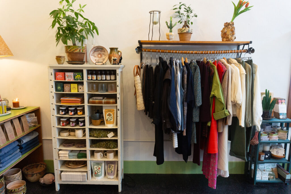Homey dresser houses local goods at Ollie Shop (Photo by Sofia Westerman) 