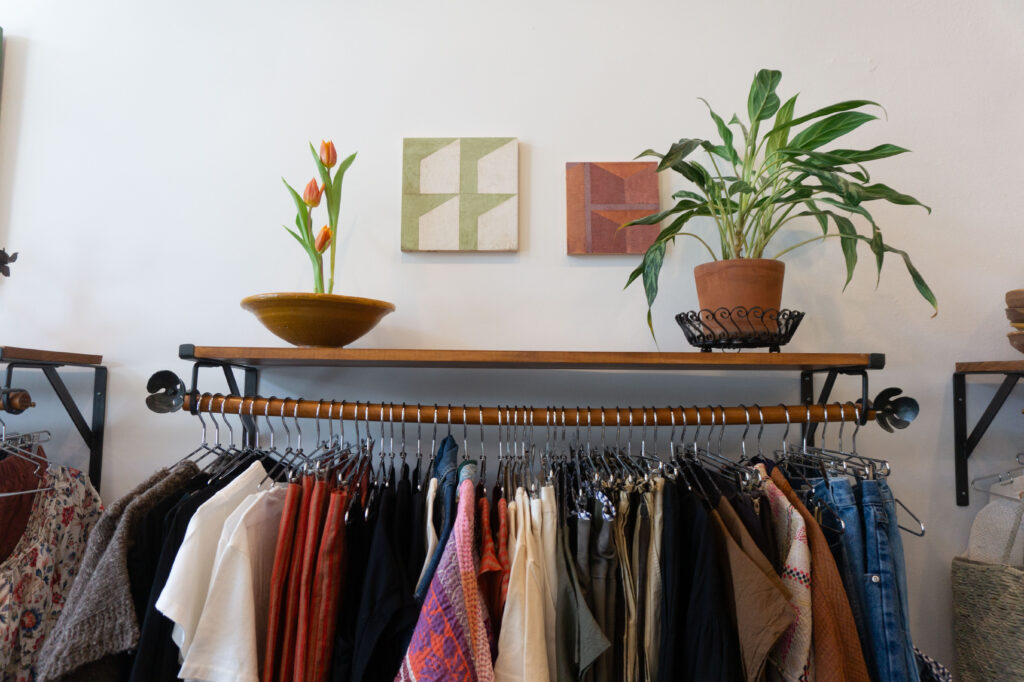 Plants and art by Ben Peterson showcased in the shop (Photo by Sofia Westerman) 