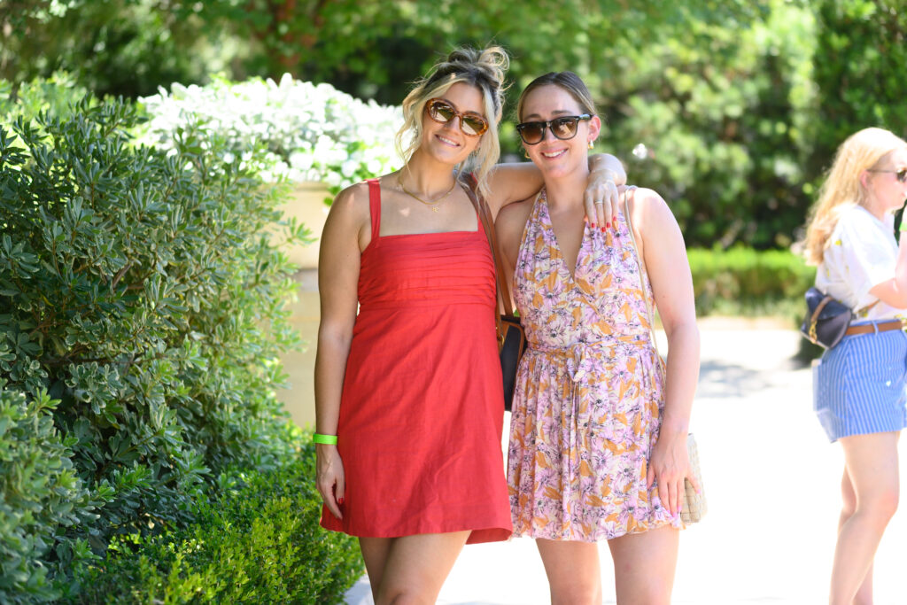 Patti Maloney, Ali Mills at the Urban Green 'Gardens & Goblets' fundraiser at  McGovern Centennial Gardens (Photo by  J. Vince Photography)