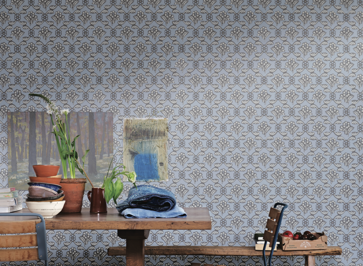 Farrow & Ball x The Purnon Papers wallpaper collection