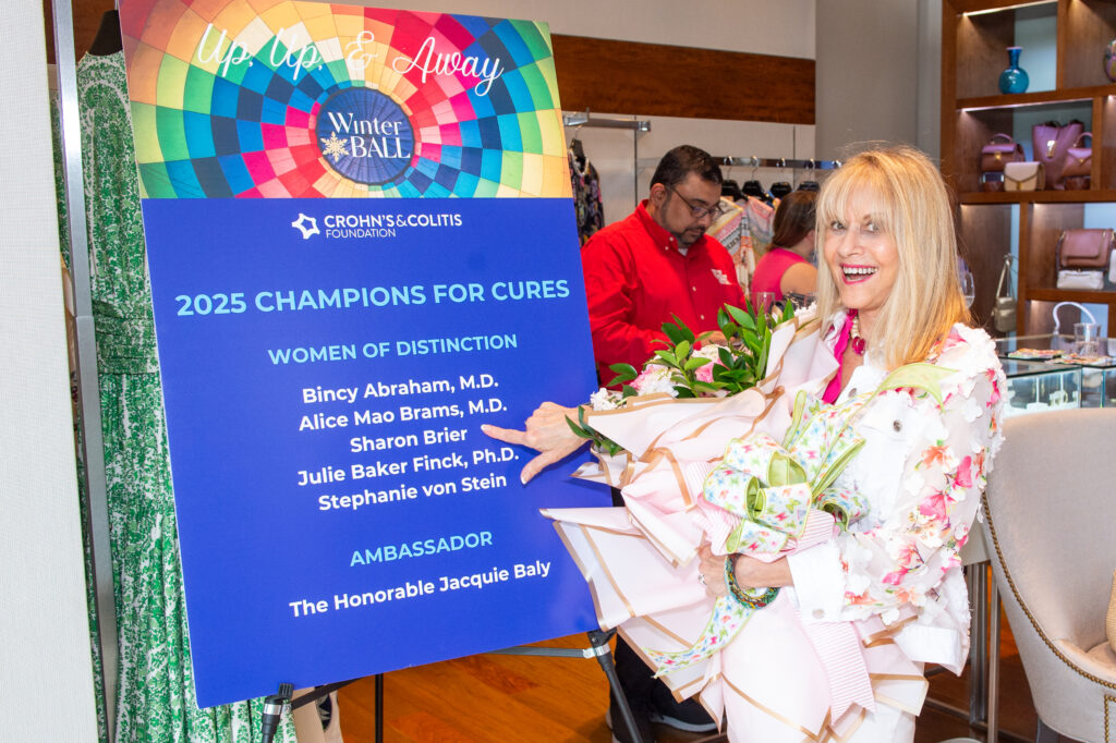 Sharon Albert Brier at the Crohn's & Colitis Foundation Women of Distinction reveal (Photo by Jacob Power)