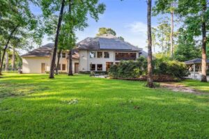 235 Angel Leaf Road This Grogan’s Point mansoon is committed to maximum energy efficiency and comes with solar panels and EV car chargers.