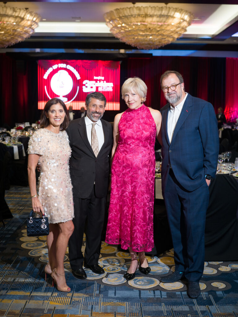 Stacey & Al Lindseth, Ellen & Bob Sanborn at the Children at Risk dinner (Photo by Daniel Ortiz)
