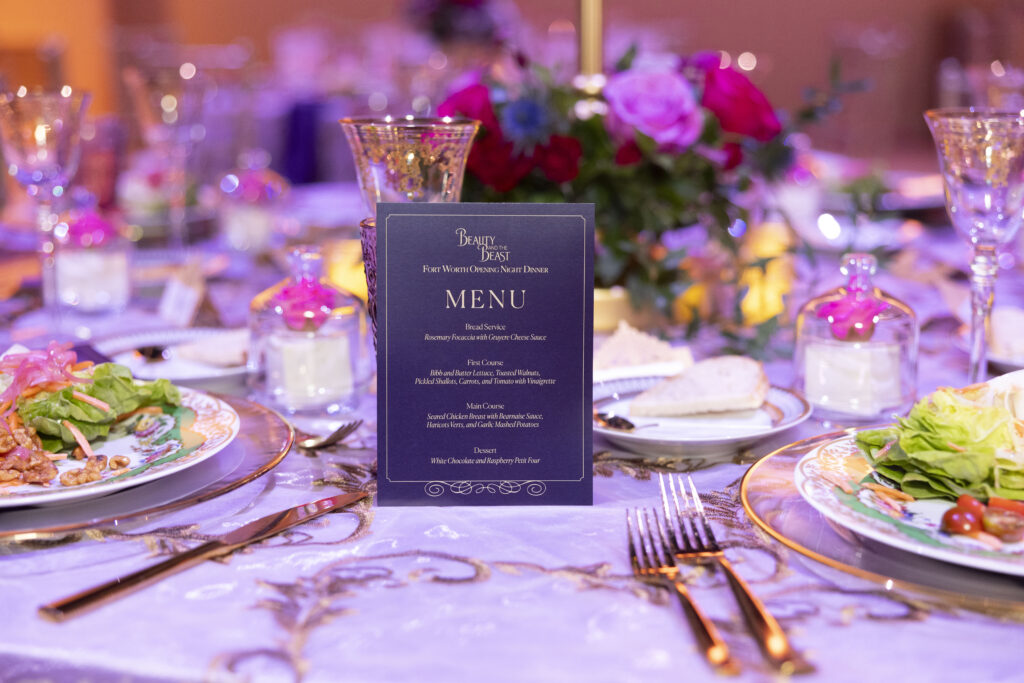 The salad course is plated at the Fort Worth Patron Dinner for Texas Ballet Theater.
