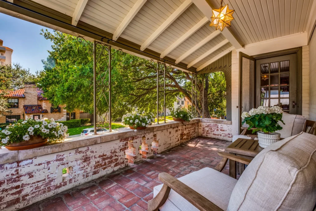 The primary bedroom balcony is a beloved space. 